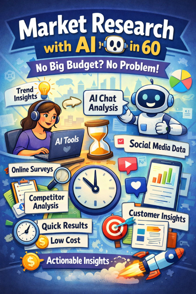 How to Do Market Research with AI in 60 Minutes (Without a Big Budget)