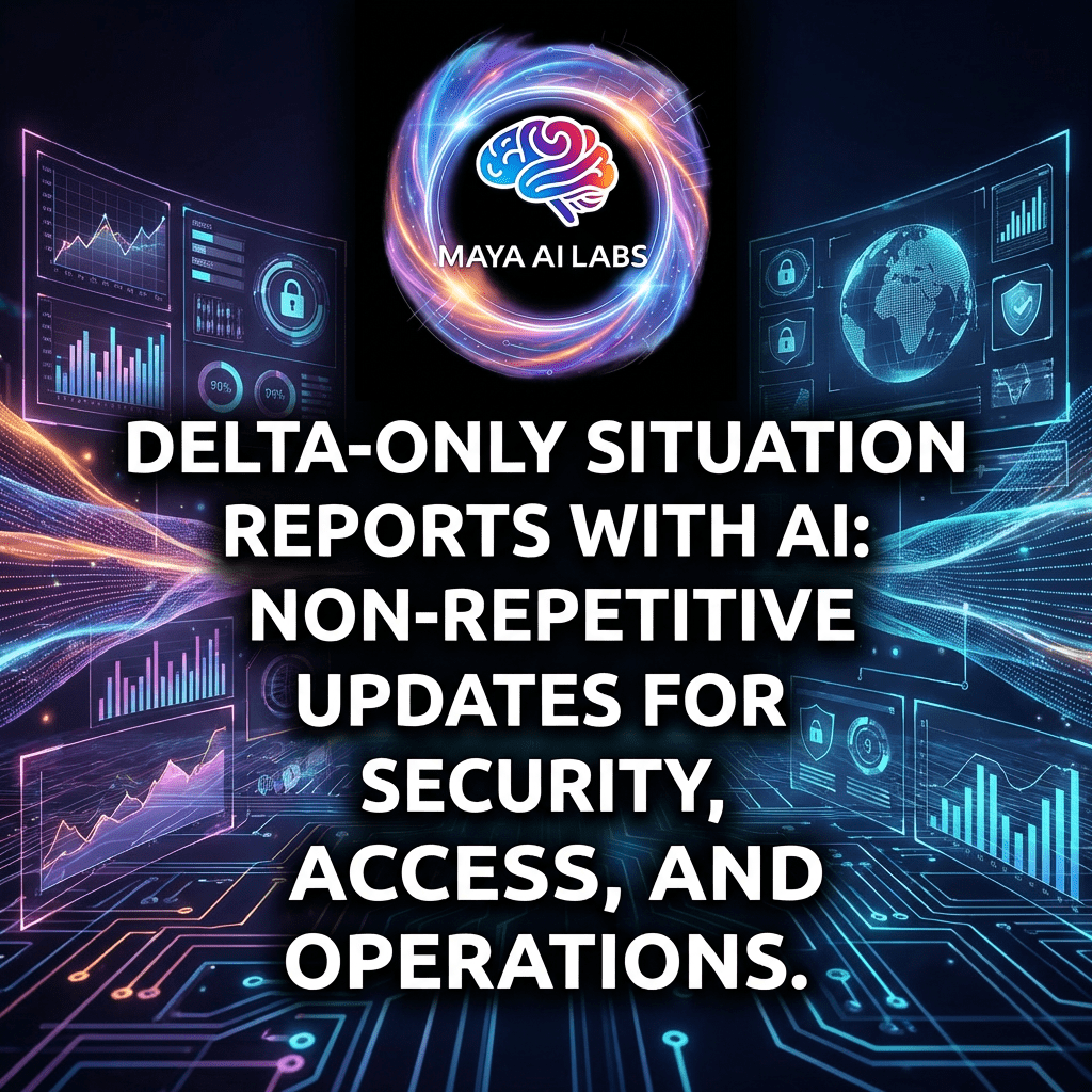 Delta-Only Situation Reports with AI: Non-Repetitive Updates for Security, Access, and Operations